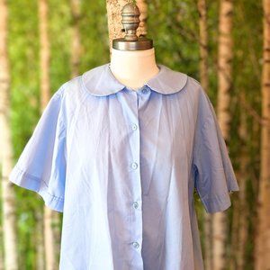 Peter Pan Collar School Uniform Button Down Top